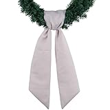 NUVCELKA Brown Striped Wreath Sash for Front Door Wreath, 5.12' Wide x 54.33' Fall Thanksgiving Neutral Holiday Door Ribbon Decorations Wedding