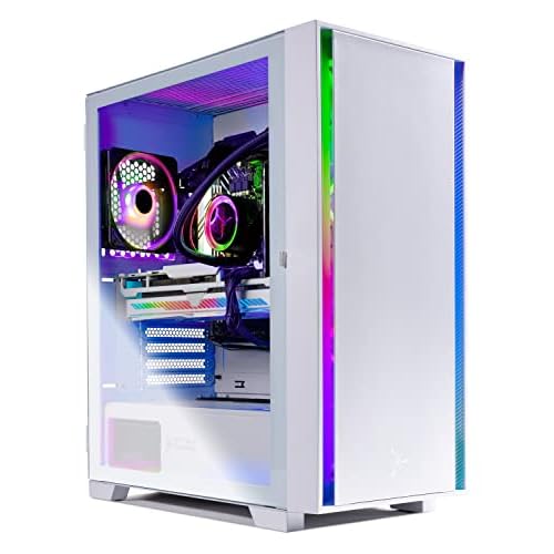 Skytech Shiva II Gaming PC Desktop – AMD Ryzen 7 5700X 3.4 GHz, NVIDIA RTX 4070, 1TB NVME SSD, 16GB DDR4 RAM 3200, 650W Gold PSU, 240mm AIO, 11AC Wi-Fi, Windows 11 Home 64-bit