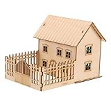 Maison en bois 3d : fabriquée en bois robuste, cette maquette de maison en rondins et puzzle 3d offre une grande longévité et une excellente résistance, tout en conservant son aspect attrayant au fil du temps. maquette de maison en rondins, casse-tête