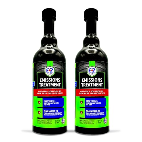 EZ PASS Emissions Treatment | Catalytic Converter & O2 Sensor Cleaner | Emissions System Support | Smog Test Prep | 16 Fl oz 2-Pack