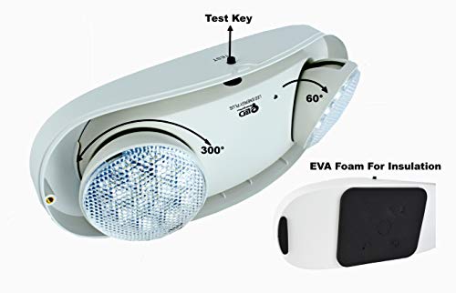 Outdoor Rated Ultra-Bright White LED Emergency Light(Bug Eyes) with Battery Backup, Wet Location Listed, 90-Minute Minimum Capacity, UL Certified, 5 Years Warranty (2 Pack) - Thumbnail 2