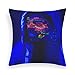 Rounuo Cyberpunk #27408 - Federa decorativa per cuscino da divano, con roccia, per esterni, fluorescente, quadrata, 45 x 45 cm, colore: blu