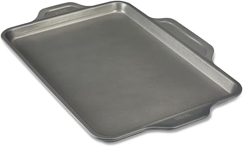 All-Clad Pro-Release - Bandeja antiadherente para hornear de media hoja, 11.5 x 17 pulgadas, apta para horno, media hoja de 450 F, bandeja de