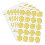 HYBSK Gold Embossed Envelope Heart Seal Stickers Seal Wax Looking Style Self-Adhesive Stickers Labels for Wedding Party Valentine Day Party Invitations 200pcs