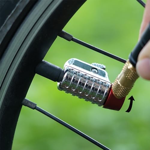 711L Mini mandrin pneumatique – Mandrin à air Snap & Lock – Fixation de gonflage à Flux Ouvert NPT pour Valve Shrader, pneus de vélo, de Voiture (Laiton) – vue 6