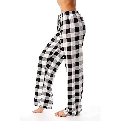 NAMTYQX Pajama Pants Fuzzy Pj Pants Christmas Pajama Pants Womens Flannel Pajama Pants Pajamas for Women Pants Pajama Pants Fuzzy Pj Pants for Women Christmas Pajamas Pants Flannel Black L Cover