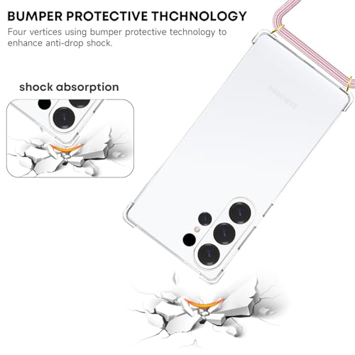 Coque Samsung S26 Ultra antichoc transparente fine avec sangle - 5