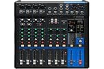 Yamaha MG10XUF Mixing Console - Compact Mixer with 10 Input Channels, SPX Digital Effects, USB Audio Functions and D-PRE Mic Preamps (Fader Version), Black