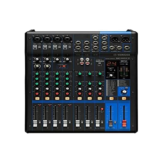 Yamaha MG10XU - Mezclador compacto (versión fader) de 10 canales, preamplificadores de micro D-PRE, efectos SPX y funciones Audio USB