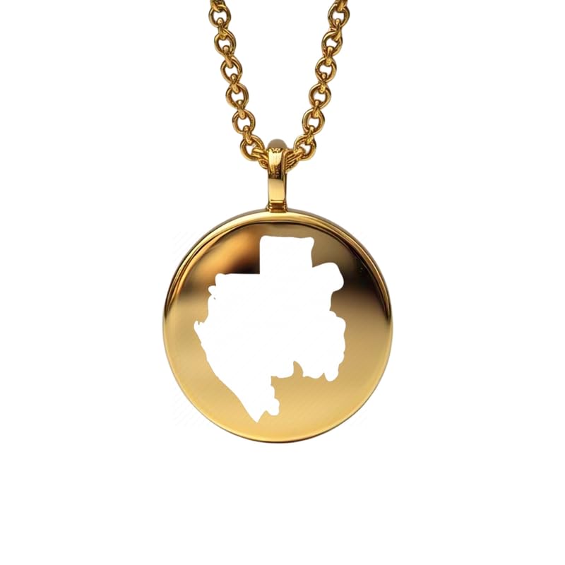 Dije de la Tierra mapa de Gabón medalla de plata y oro regalo para viajeros