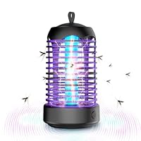 Lámpara Antimosquitos Electrico, Mata Mosquitos Electrico Lampara, Atrapa Mosquitos con LED,IPX4 Impermeable,Area Efectiva 80-140m² para Interior y Exterior