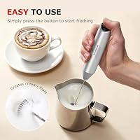 Bonsenkitchen Milk Frother with Stand for Coffee, Battery Operated Frother — image 4