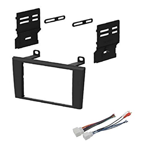 Car Stereo Dash Install Mount Kit and Wire Harness for Installing an Aftermarket Double Din Radio for 2002-2003 Ford Thunderbird and 2000-2002 Lincoln LS