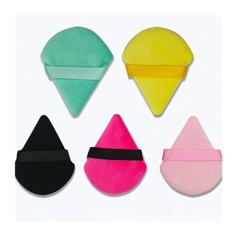 yaoqijie 50 sztuk trójkąt aksamitny puder do pudru mąki do pizzy Mini gąbka do makijażu twarzy kosmetyki zmywalny lekki makijaż puff narzędzia lasting (Color : 50pcs White)