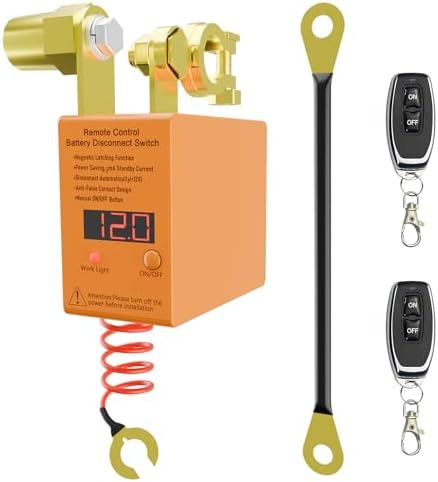 Remote Battery Disconnect Switch 12v, 240A, Lymorexan Upgrade Smart Voltage Car Kill Switch Anti-Theft, Prevent Battery Drain, Remote Battery Kill Switch for Car, Truck, RV