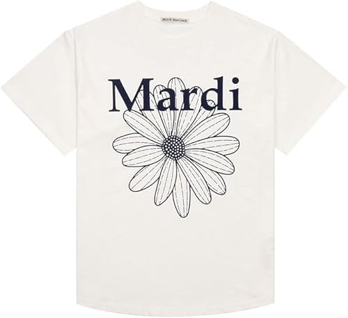 [mardi mercredi] マルディメクルディ Tシャツ SLIM TSHIRT FLOWERMARDI IVORY NAVY 半袖 レディース 韓国 ファッション アパレル [並行輸入品]のサムネイル