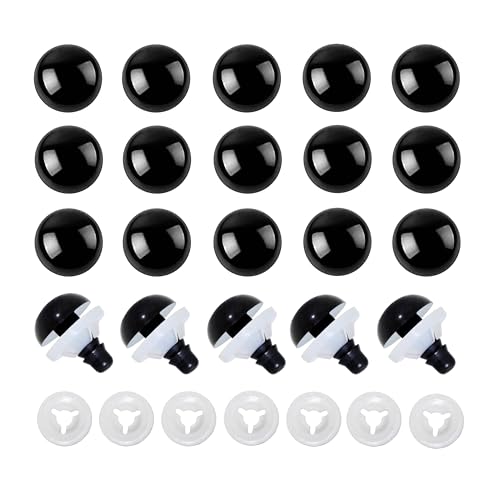 Yeux de sécurité robustes de 10 mm noirs pour la création de peluches durables et sûres