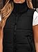 AUTOMET Women‘s Cropped Puffer Vest, Y2K Inspired Sleeveless Gilet for Fall Winter Spring, Casual to Street OuterwearBlack L
