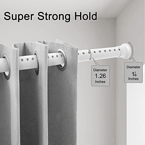 Image of Refrze Room Divider Curtain Rod, Adjustable Bathroom Stall Tension Pole - White 43-83Inch