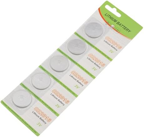 CR2016 Micro Lithium Cell Button 3v Batteries (5 Pack) - Also known as O-CR2016 DL2016, ECR2016 FA, SBT11, BR2016, 208-202, 208-204, 208-206, DL2016B, BR2016-1W, CR2016-1W, KCR2016, L10, LM2016, LF1/4V