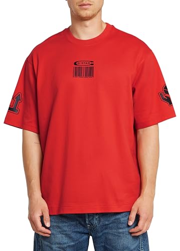 T-Shirt Barcode Boxy G-STAR Hommes en coton premium et coupe ample et moderne