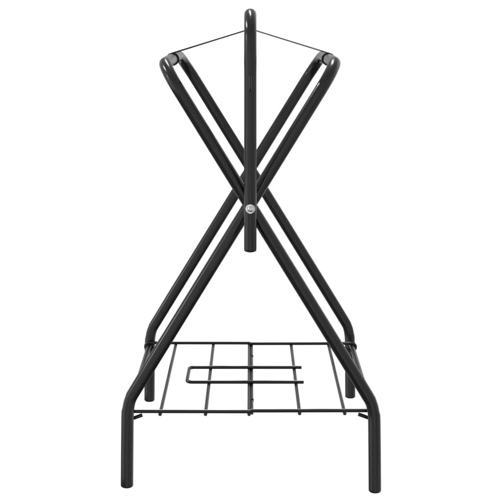 Genérico Soporte de Montura Plegable de pie Independiente Hierro Negro,Deportes,Actividades al Aire Libre,Equitación,Accesorios para riendas de Caballos,Accesorios para sillas de montar-172440