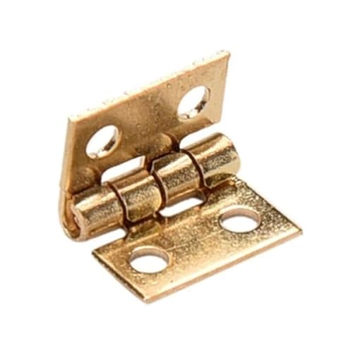 20pcs 10x8mm Mini Metal Hinge Golden for 1/12 Dollhouse Miniature Cabinet Furniture Brass Hinges