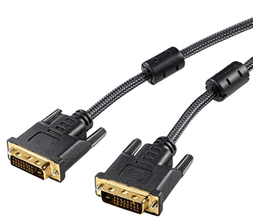 DVI to DVI Monitor Cable Adapter 6ft 2-Pack, DVI-D 24+1 Dual Link Male to Male Digital Video Cable - Thumbnail 5