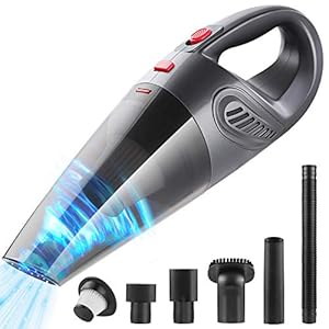 Czemo Handstofzuiger accu 5200 Pa draagbare draadloze autostofzuiger, USB-oplaadbaar, 120 W met sterke zuigkracht, nat-/droge apparaten, voor het reinigen van huishoudelijk en motorvoertuigen