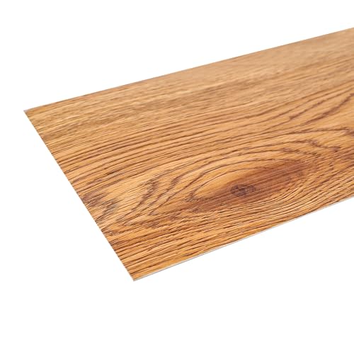 soudesileim Juego de 36 piezas de suelo de PVC autoadhesivo, 91,44 x 15,24 cm, grosor 1,3 mm, revestimiento de PVC con película protectora, revestimientos de suelo para cocinas, salones, oficinas