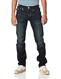 True Religion Men's Ricky Low Rise Relaxed Fit Straight Leg Jean with Back Flap Pockets, Last Call,