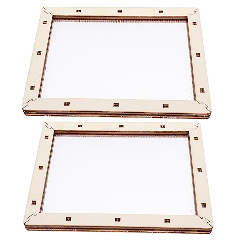 GOOHOCHY Wooden Paper Making Frame 2pcs Paper Craft Tools Making Supplies Kit for Diy