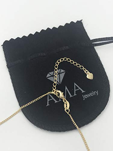 Ama 18K Gold-Plated Guadalupe Pendant Choker With Swarovski - 18-Inch Adjustable Golden Chain With Red, Green, White Crystal-Encrusted Virgin Mary Piece - Hypoallergenic Religious Jewelry For Women #TOP5