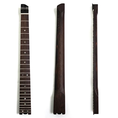 �w�b�h���X�M�^�[�l�b�NWenge Wood 24�t���b�gWenge�w�A�u���b�N���b�L���O�i�b�g�A56 mm�q�[���A42 mm����-Ibanez�AStrandberg�AKiesel�ASteinberger�ƌ݊���������܂�