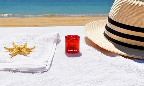 BestSaller 3011 SUPER SIX ’Travel’ aus ABS, 5xØ5cm, auch für die Reise, 36 Spielstäbchen & 2 Würfel, rot (1 Stück)