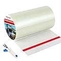 Clroursim Fiberglass Rv Awning Repair Tape Kit - 5 Inch Wide 39ft Heavy Duty Waterproof Tear Repair Patch for Tent, Tarp, Canopy, Boat with Canvas Tape and Sail Repair Tape