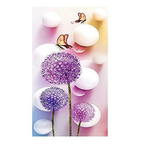 Broderie diamond painting pissenlit 40x100cm pour déco salon