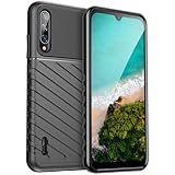 HTXWXJC Phone Case for Xiaomi Mi 9 Lite Case, Xiaomi Mi CC9 Case, M1904F3BG Shockproof Cover TPU Protective Cases Anti-Scratch Military Grade Cover for Xiaomi Mi 9 Lite Black