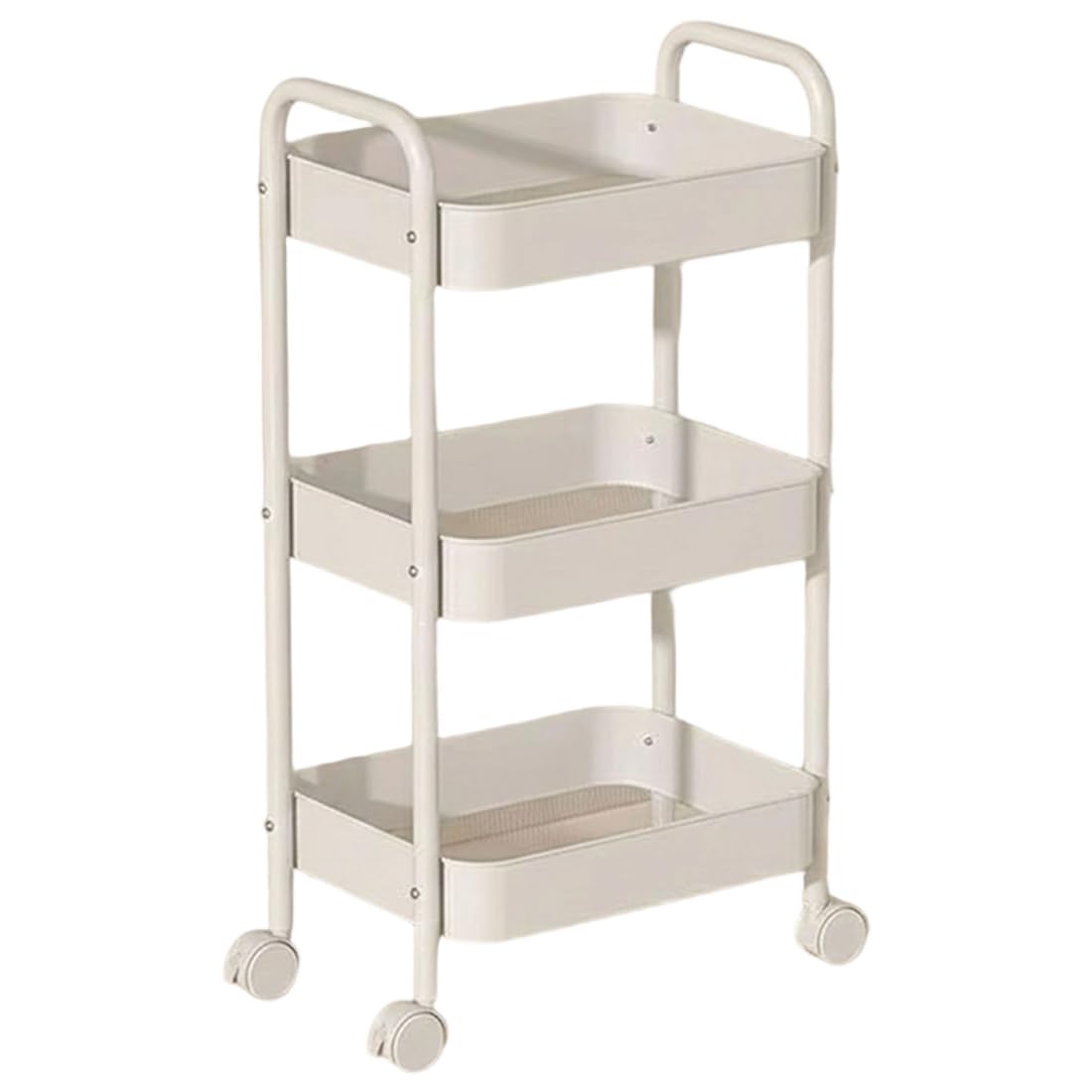 Hndhbfgrt Mobile Multifunctional Snack Rack 3-Tier Kitchen Cart with Wheels, for Bedroom Living Room Storage Unit B