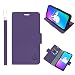 DefenderShield EMF Protection & 5G Anti Radiation iPhone 13 Case - RFID Blocking EMF Shield Detachable Wallet Case w/Wrist Strap Purple