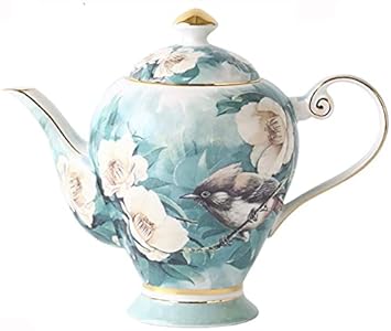 Tea Pot, Porcelain Teapot, Teapot for Infuser, Ceramic Tea Pot Bone China Coffee Pot European Style Water Pot Porcelain Gift