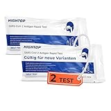 Antigen Schnelltest - 2 Stk. - SARS-CoV-2 Selbsttest für Zuhause - Ergebnis in 15 Minuten - Nasenabstrich hygienisch einzeln verpackt