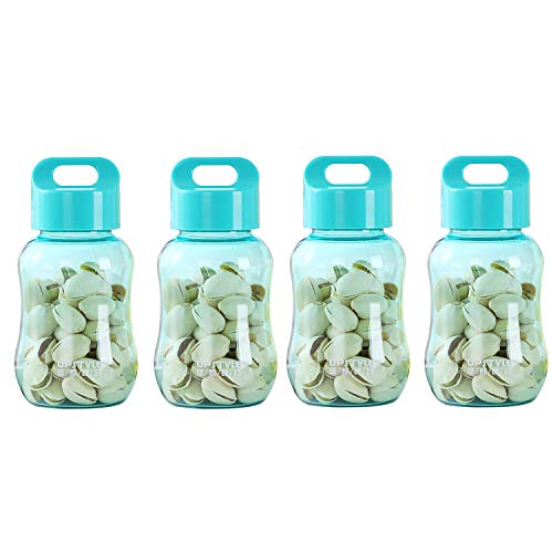 UPSTYLE 6oz Small Sports Water Bottles Wide Mouth Food Grade Plastic Travel Mugs