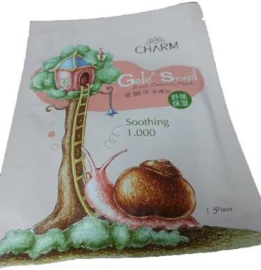 Charm Gold Snail Essence Soothing Facial Mask Sheet, 1 Count