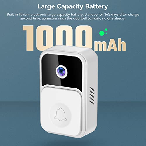 Campainha de vídeo WiFi sem fio, campainha de chamada de vídeo HD de 128 GB de memória com receptor