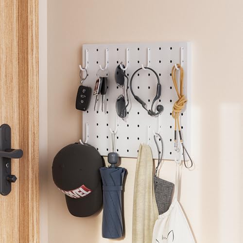 DAIMOT Pegboard Combination Kit - Pegboards and Accessories Modular Hanging for Wall Organizer, Crafts Organization, Ornaments Display, Nursery Storage, Peg Board