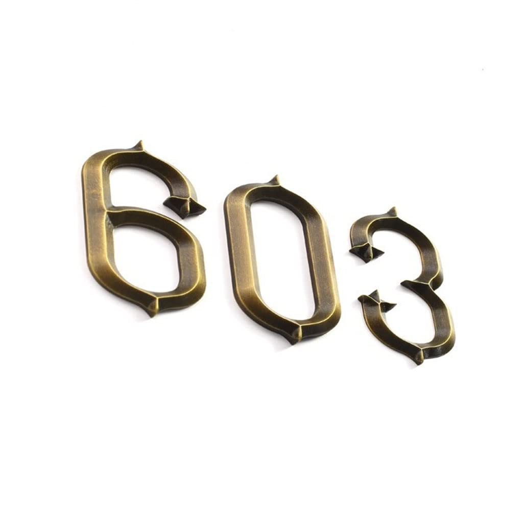 Números de casa, números de puerta de entrada, números de casa vintage con diseño de flecha | Placas de letreros de números de puerta modernos de 2,36 pulgadas | Números de metal for habitaciones de h