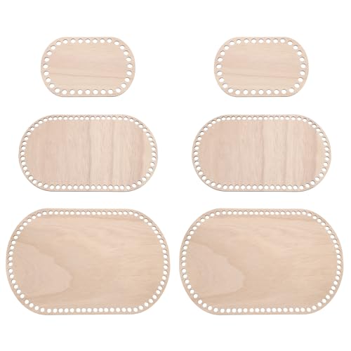Panier ovale en bois PATIKIL lot de 6 corbeilles de 3 tailles pour loisirs créatifs