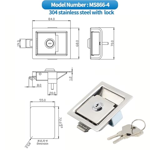 Serrure de collision en acier inoxydable 304 pour interrupteur et armoire de distribution