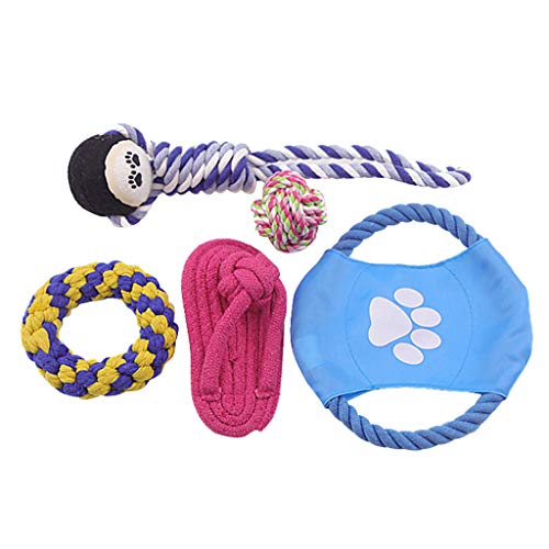 Homozy 1 conjunto de brinquedos variados de algodão para cães para tédio mordida de animais de estim